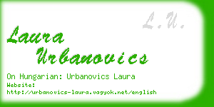 laura urbanovics business card